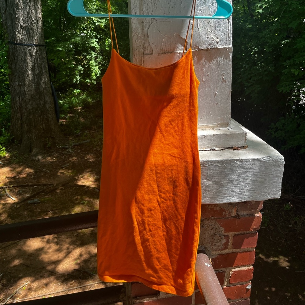 Zara Orange BodyCon Mini Dress